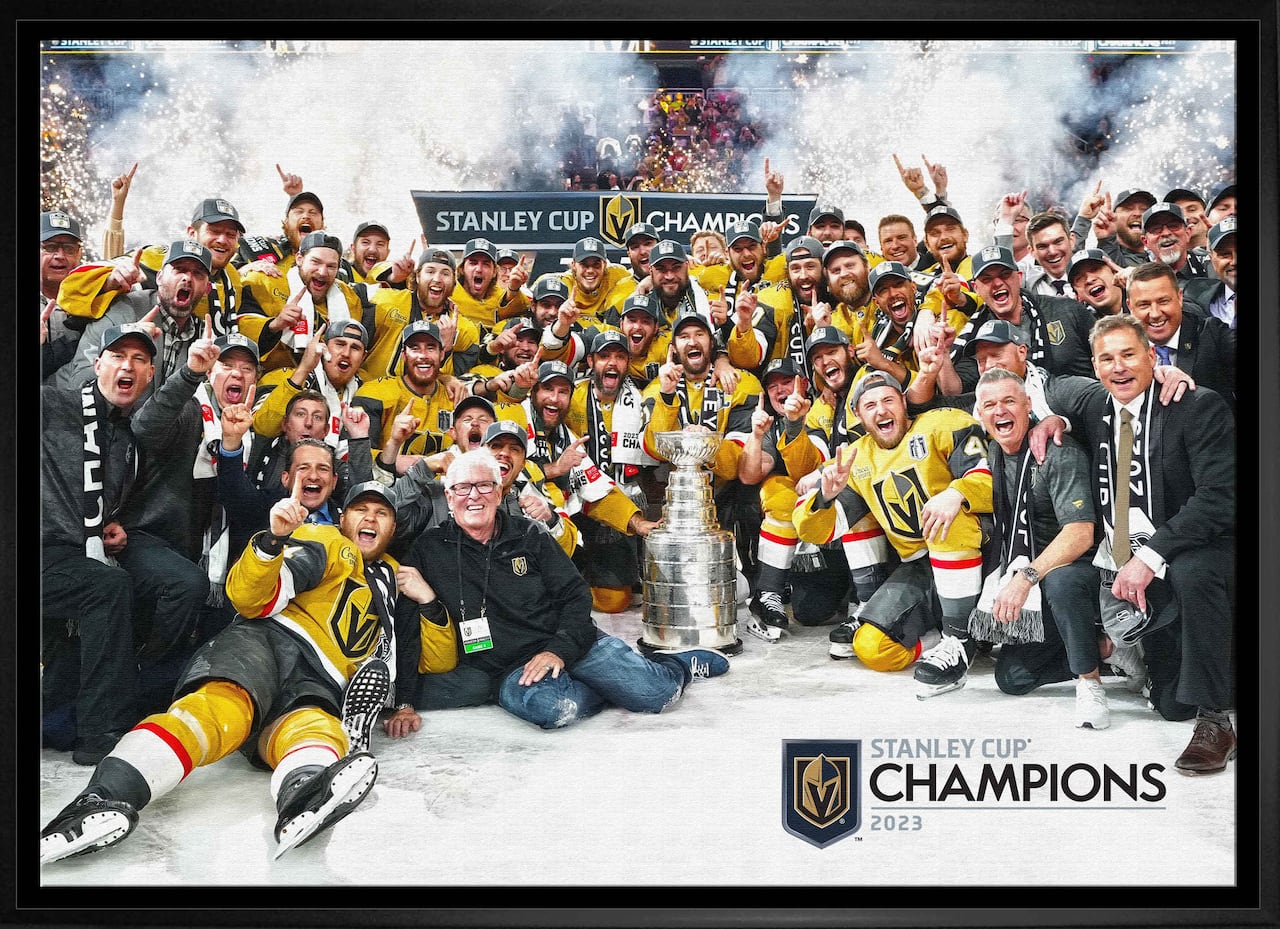 Vegas Golden Knights 20" x 29" Framed Canvas 2023 Stanley Cup 31.5" x 22.5"